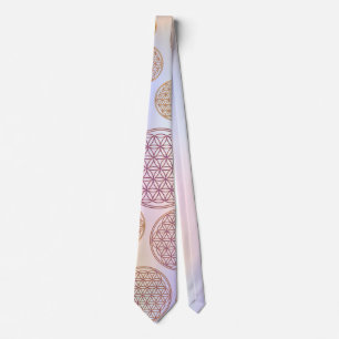 Cravate Fleur de vie / Blume des Lebens - Violet motif