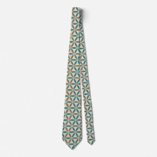 Cravate Fleur de vie - motif de timbre - BG 1