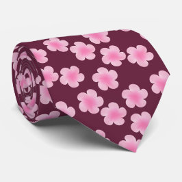 Cravate Fleur Frangipani rose Motif sans couture
