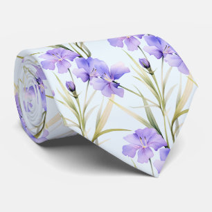 Cravate Fleur sauvage bleu clair