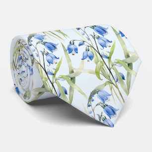Cravate Fleur sauvage bleu clair