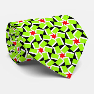 Cravate Fleur verte Terrazzo Motif