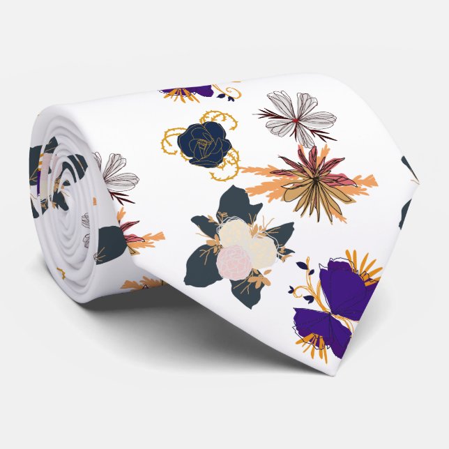 CRAVATE FLEURS (Roulé)