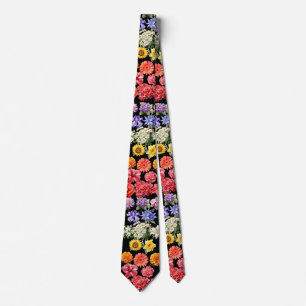 Cravate Fleurs Arc-en-ciel Colier Floral