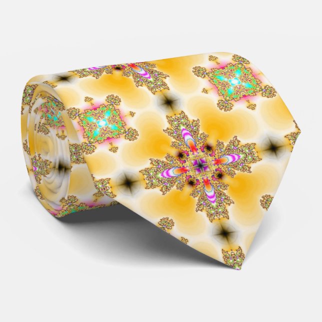 Cravate Fleurs Artdeco dans le style rétro (Roulé)