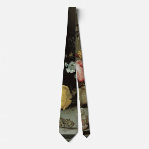 Cravate Fleurs, coquilles et insectes Balthasar van der As