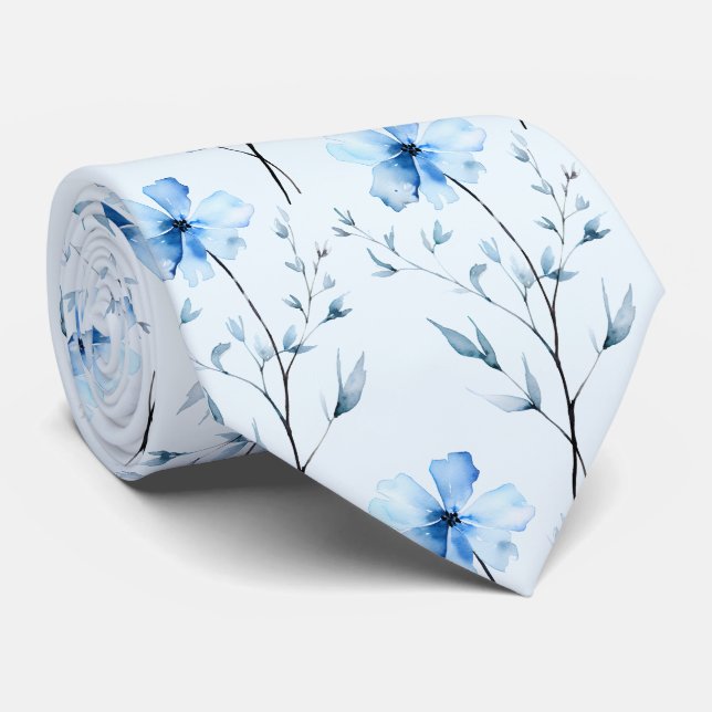 Cravate Fleurs de bureau décontractées noué au cou Bohème (Roulé)
