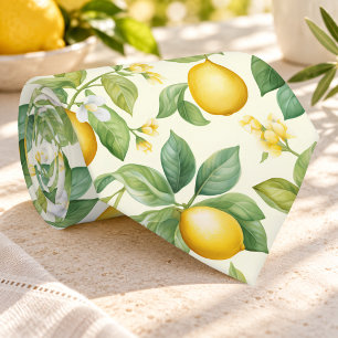 Cravate Fleurs de citron méditerranéen Citrus