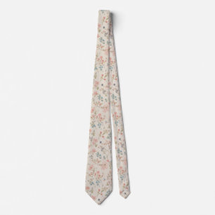 Cravate fleurs de jardin aquarelle Fleur sauvage Prairie d