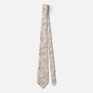 Cravate fleurs de jardin aquarelle Fleur sauvage Prairie d