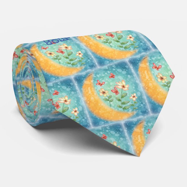 Cravate Fleurs de lune (Roulé)