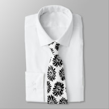 Fleurs de marguerite minimalistes groovy noir et b