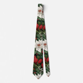 Cravate Fleurs de Noël