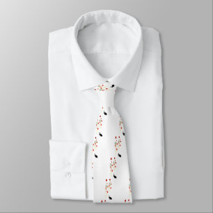 Cravate Fleurs de pavot lapin lapin lapin
