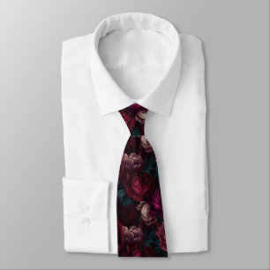 Cravate Fleurs de pivoines 3d