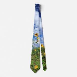 Cravate Fleurs de soleil sauvages