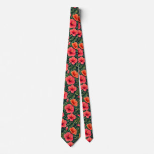 Cravate Fleurs de Tilleul Tropical Vibrant