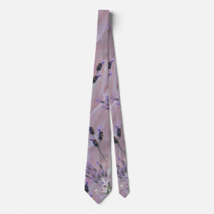Cravate Fleurs de Tuberose et de Lavande