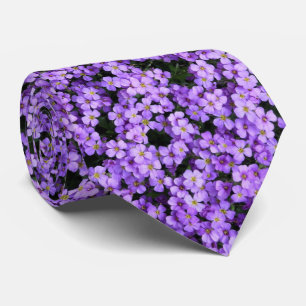 Cravate Fleurs de violet - Frais