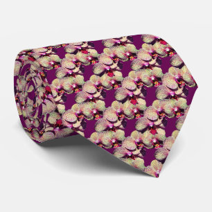 Cravate Fleurs d'orchidées Design de la nature