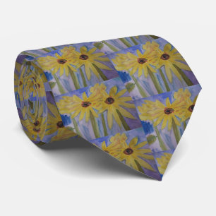 Cravate Fleurs jaunes
