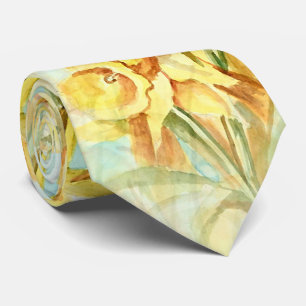 Cravate Fleurs Jaunes Sauvages