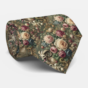 Cravate Fleurs 🩸 langue écaillée - gothique victorien