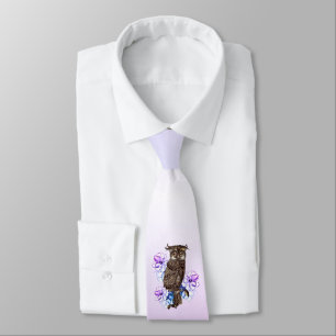Cravate Fleurs pourpres de Chouette Brown