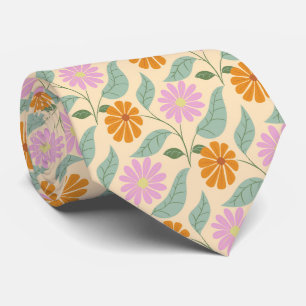 Cravate Fleurs printanières rétro