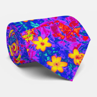 Cravate fleurs psychédéliques 4