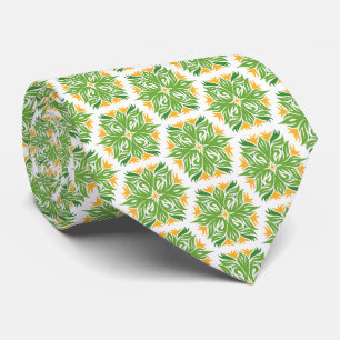 Cravate Fleurs Vertes, Motif De Fleurs, Modèle Floral