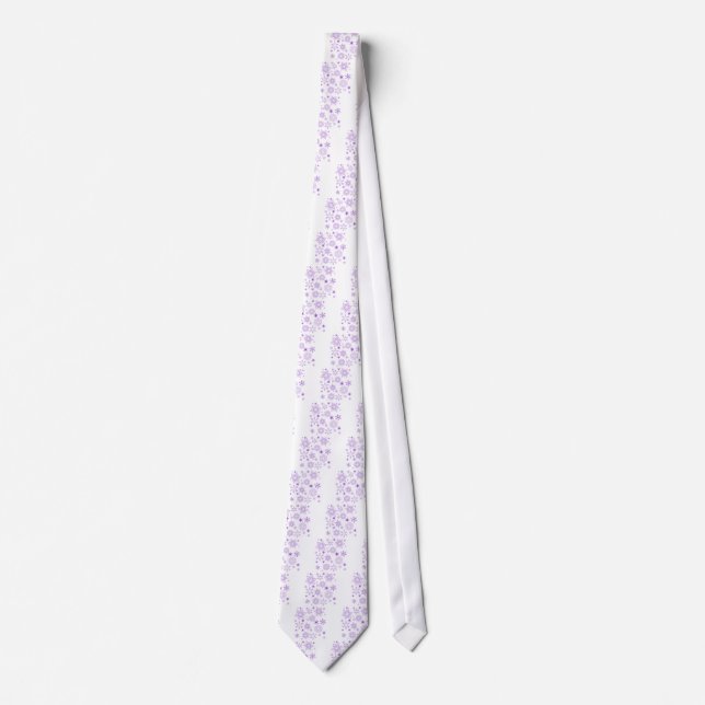 Cravate flocon violet (Devant)