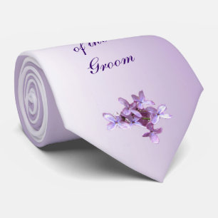 Cravate Floral Lilac Fleurs Mariage Grand-père de Groom