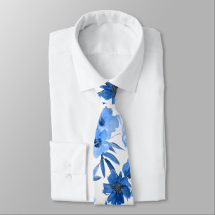Cravate Floral moderne bleu Cornflower tendance