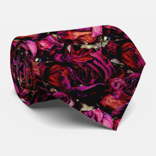 Cravate Floral Roses rouges rouges