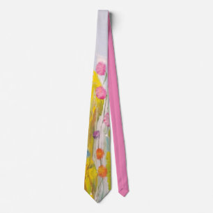 Cravate florale Abstraite brillante
