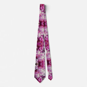 Cravate florale de motif de photo