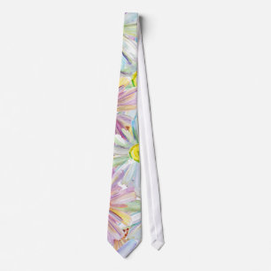 Cravate florale de ressort en pastel