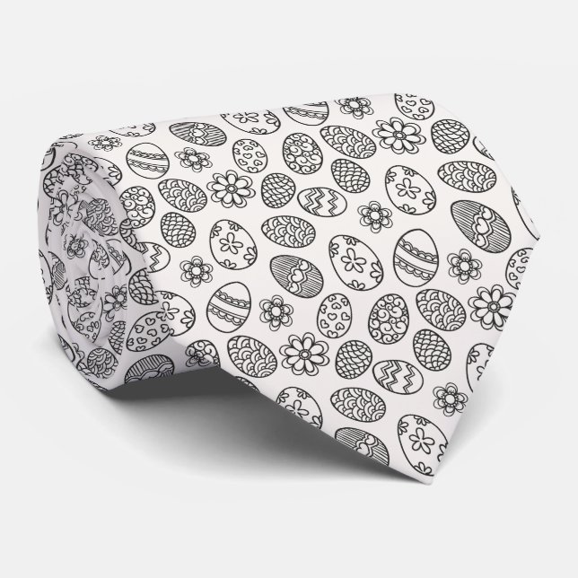 Cravate florale élégante du motif | d'oeufs de (Roulé)