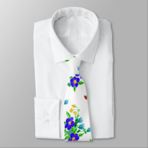 Cravate florale personnalisée