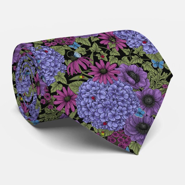 Cravate Floraux de jardin gras (Roulé)