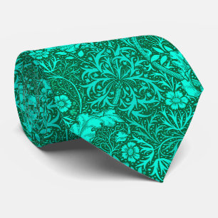Cravate Flore d'algues marines de style Art nouveau, turqu