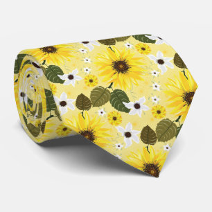Cravate Flore de tournesol