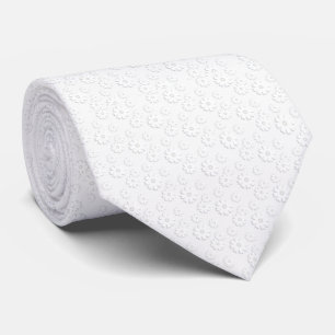 Cravate Flore gris blanc et argenté