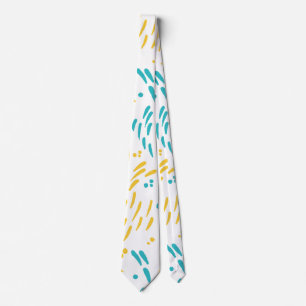 Cravate Flux en turquoise et jaune