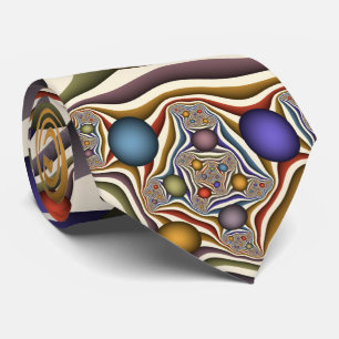 Cravate Flying Up Colorful Moderne Art Fractal Abstrait