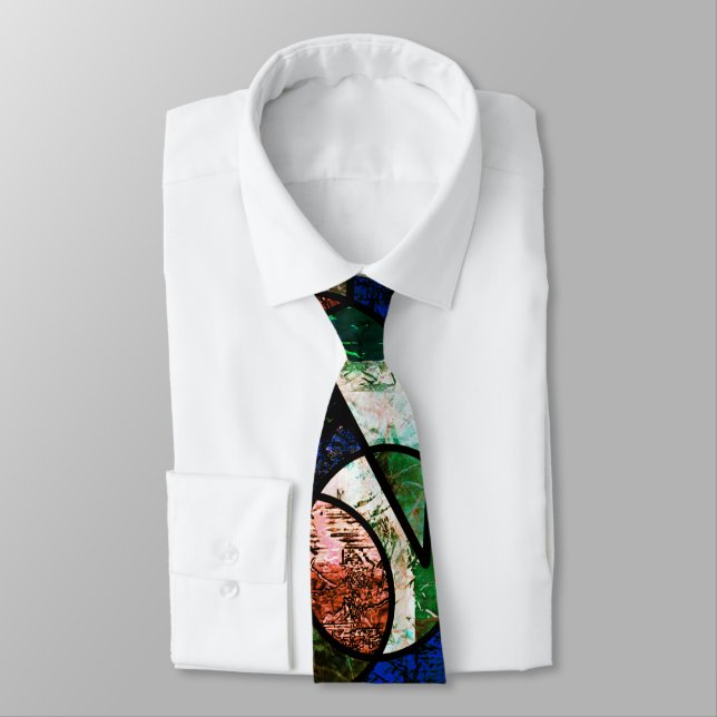 Cravate Formas geométricas irrégulier e textura deformada (Attaché)