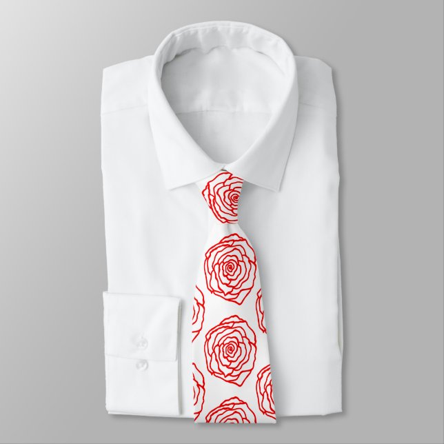 Cravate formelle Rose Rouge (Attaché)