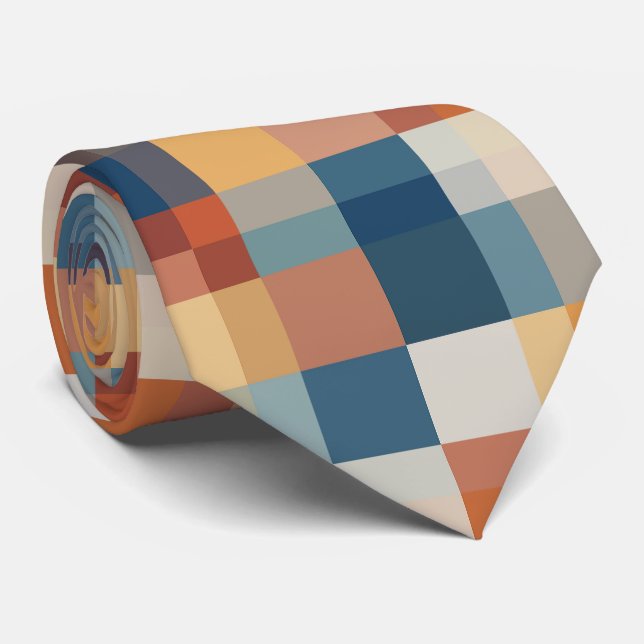 Cravate Formes géométriques colorées et transparentes (Roulé)