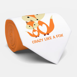 Cravate Fou comme un Fox, Orange Fox Burlap